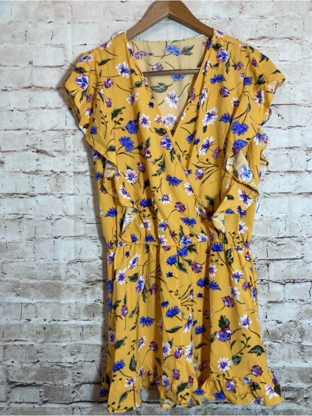 Yellow Floral Ruffle Jumper
Reposh from Kari’s Closet